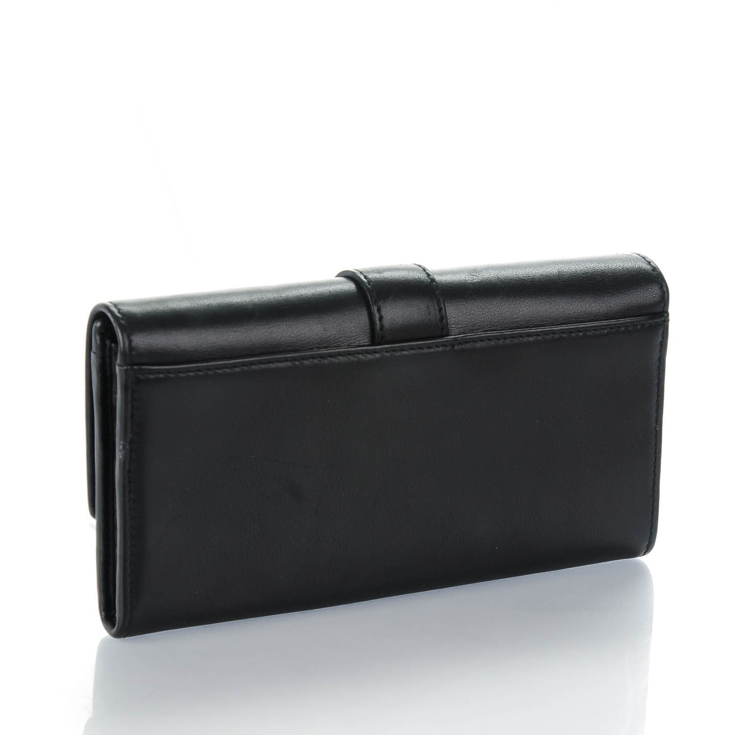 Gucci Calfskin Stirrup Continental Wallet Black 3 of 7