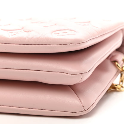 Louis Vuitton Lambskin Embossed Monogram Pochette Coussin Rose 10 of 10