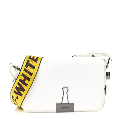 Off-White Calfskin Mini Binder Clip Bag White 1 of 15