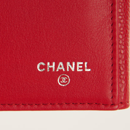 Chanel Caviar CC Long Flap French Wallet Red 6 of 8
