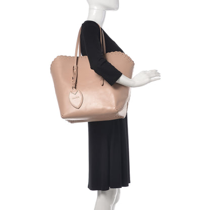 Alaia Calfskin Scalloped Trim Bag Blush 2 of 18
