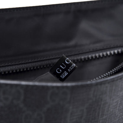 Gucci GG Plus Monogram Medium Flap Messenger Bag Black 9 of 10