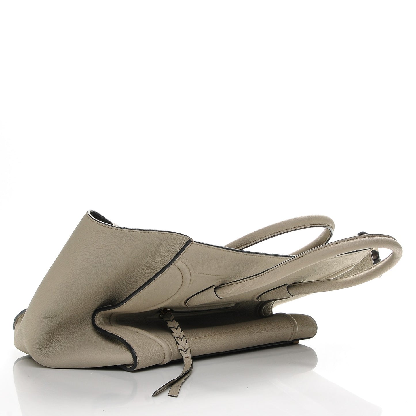 Baby Grained Calfskin Medium Phantom Luggage Grey