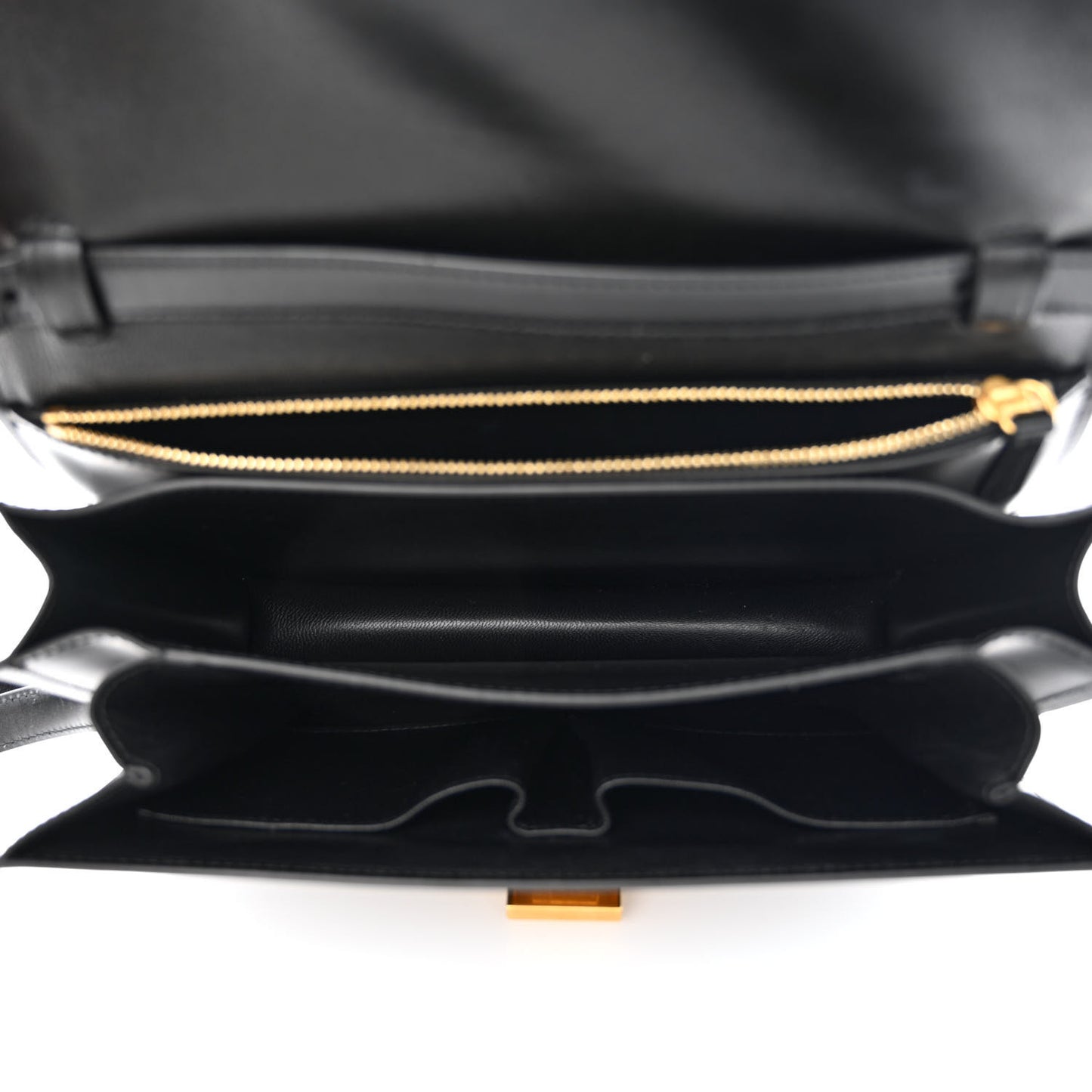 Box Calfskin Medium Classic Box Flap Bag Black