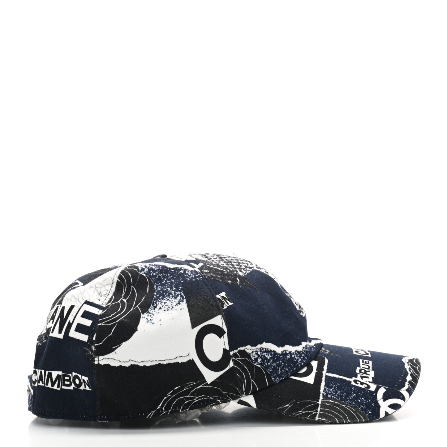 Cotton Coco Print Cap Hat Navy Black White