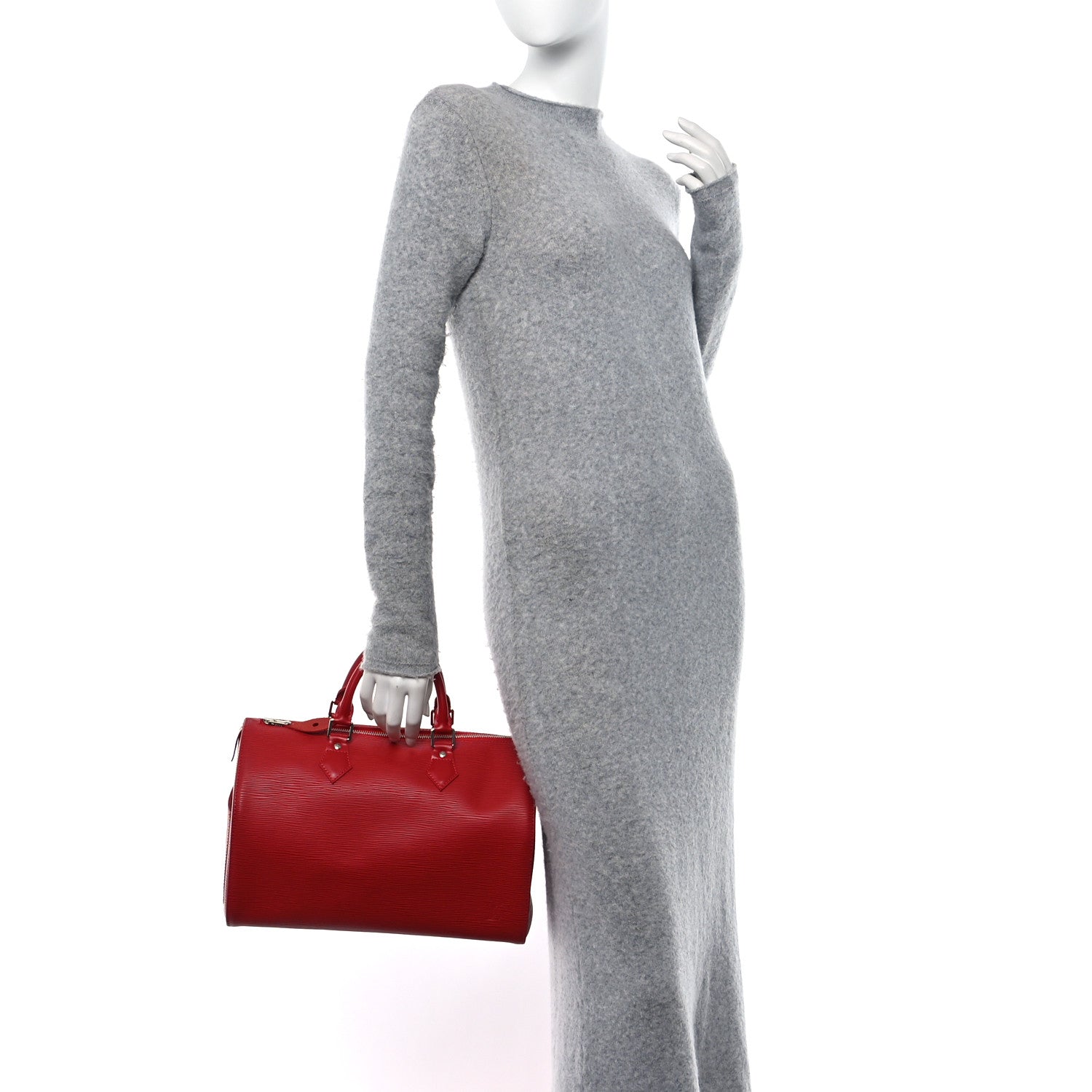 Louis Vuitton Epi Speedy 30 Castillan Red 2 of 12