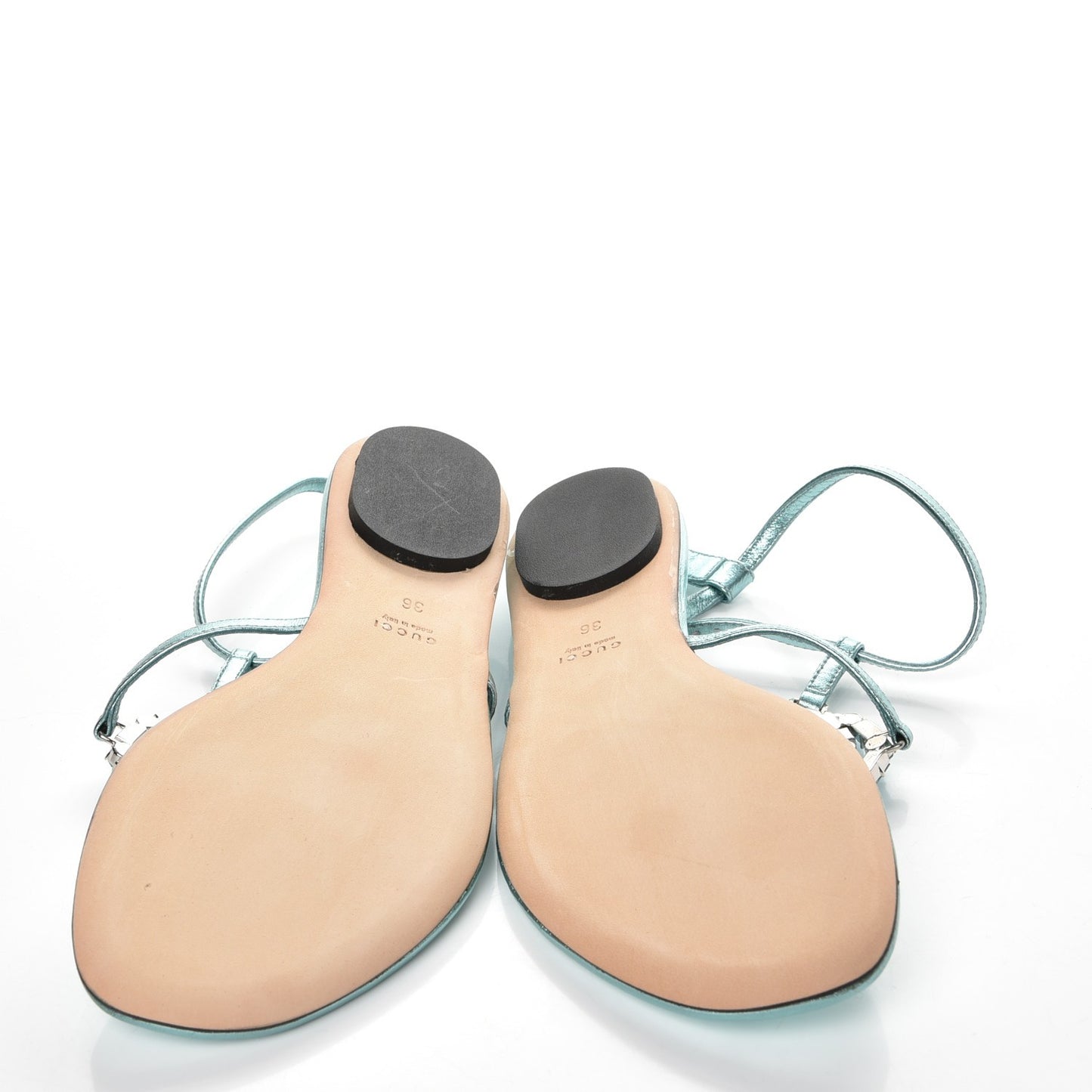Nappa Crystal GG Thong Sandals 36 Lago