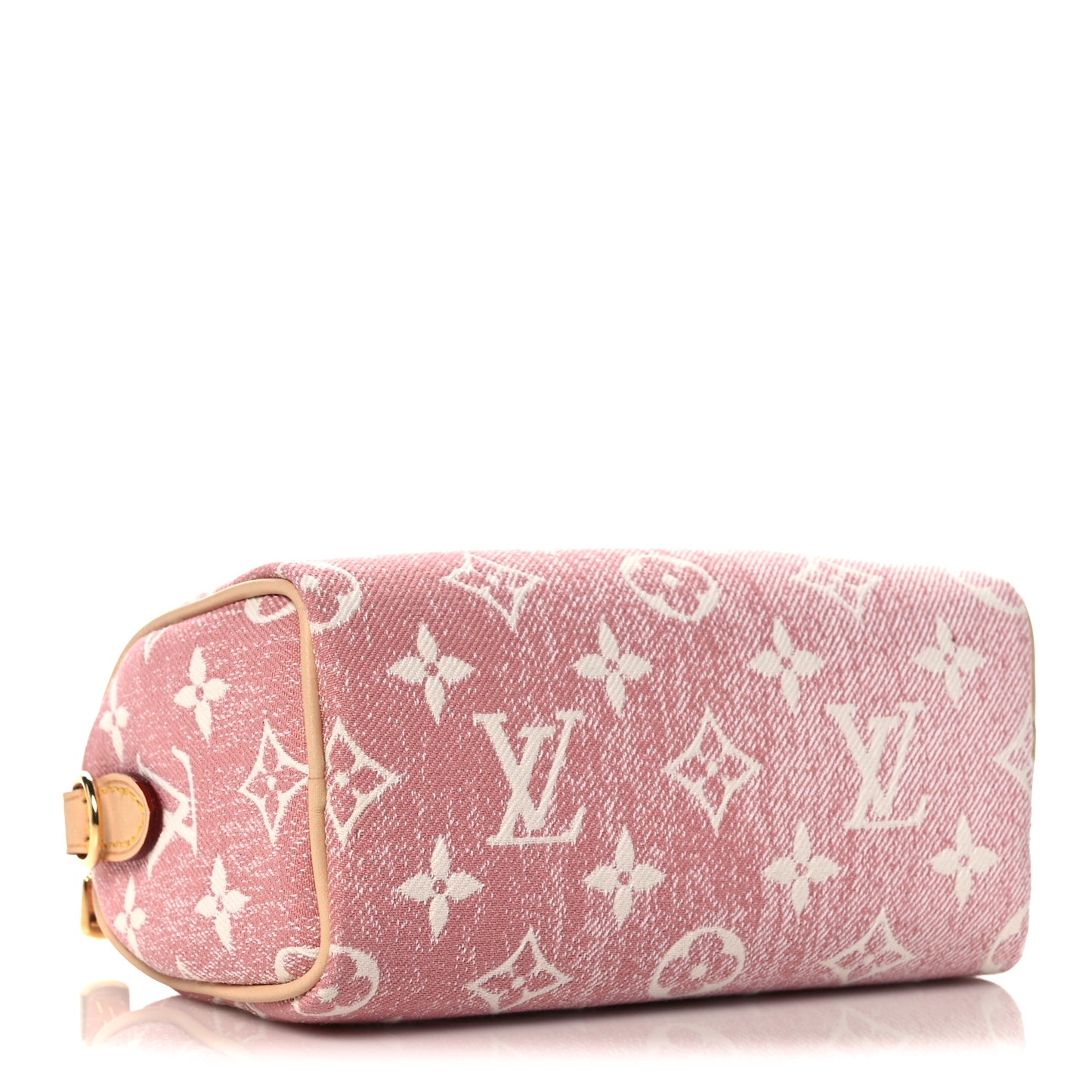 Monogram Jacquard Denim Nano Speedy Bandouliere Pink