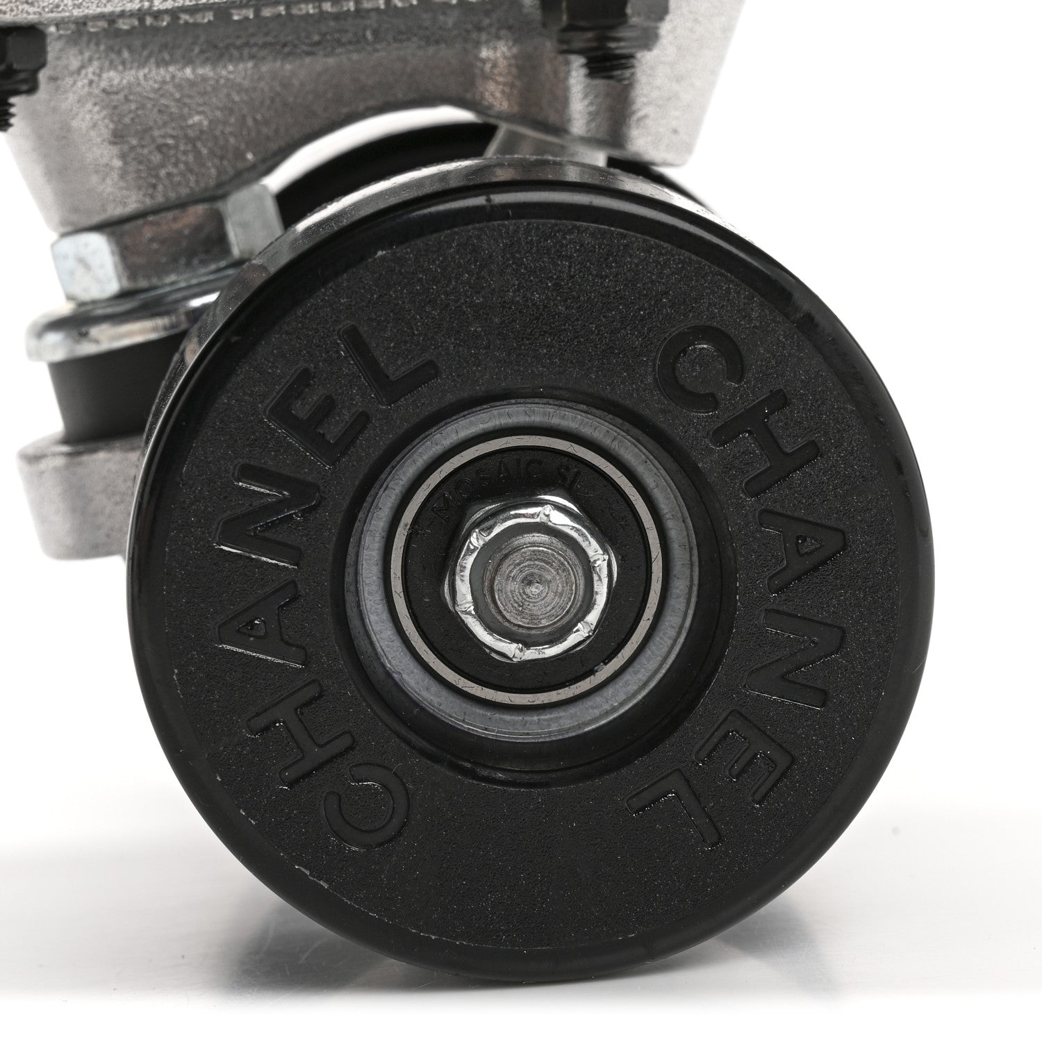 Chanel Lacquered Wood Logo Mini Cruiser Skateboard Black 5 of 6