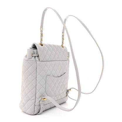 Chanel Calfskin Quilted Large Urban Spirit Backpack Grey 3 of 17