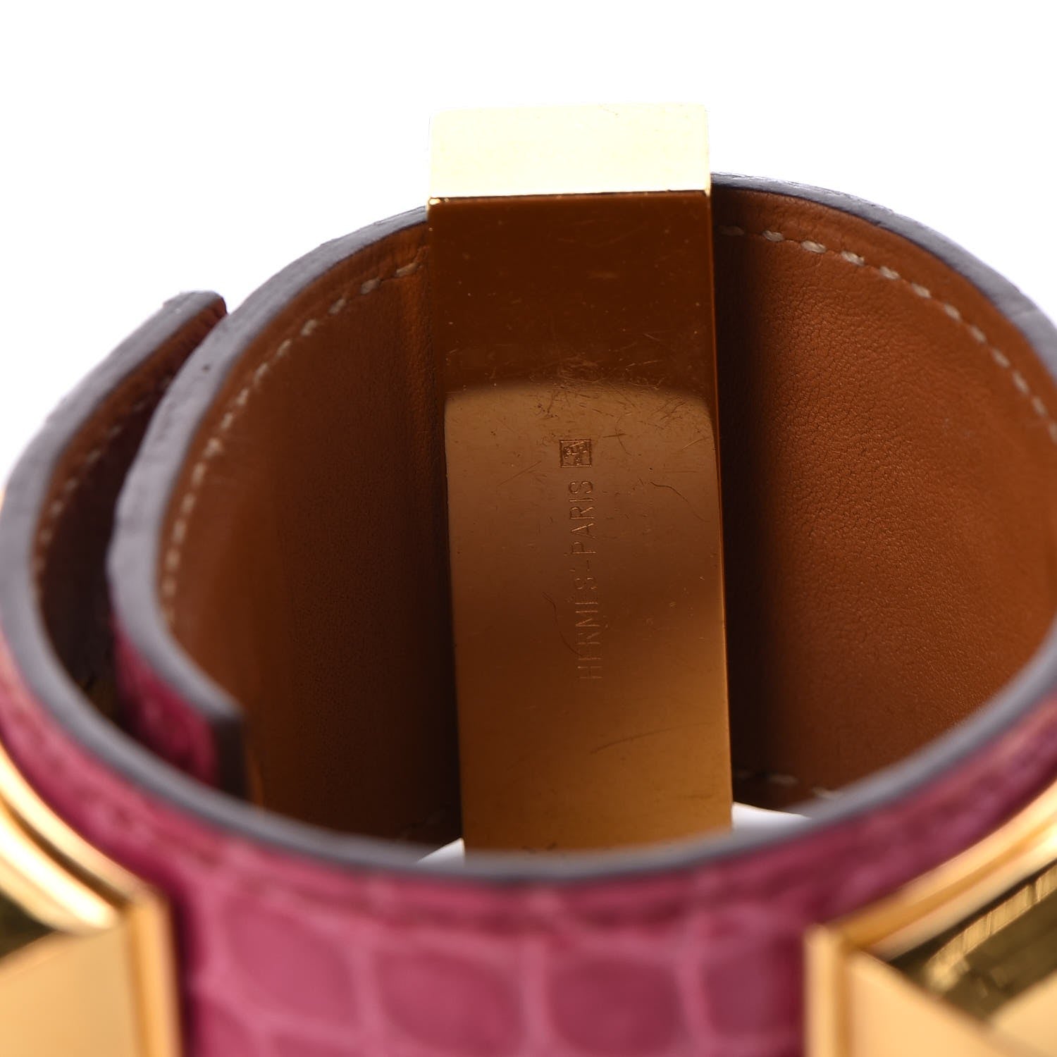 Hermes Matte Alligator Collier De Chien CDC Bracelet S Fuchsia 6 of 8