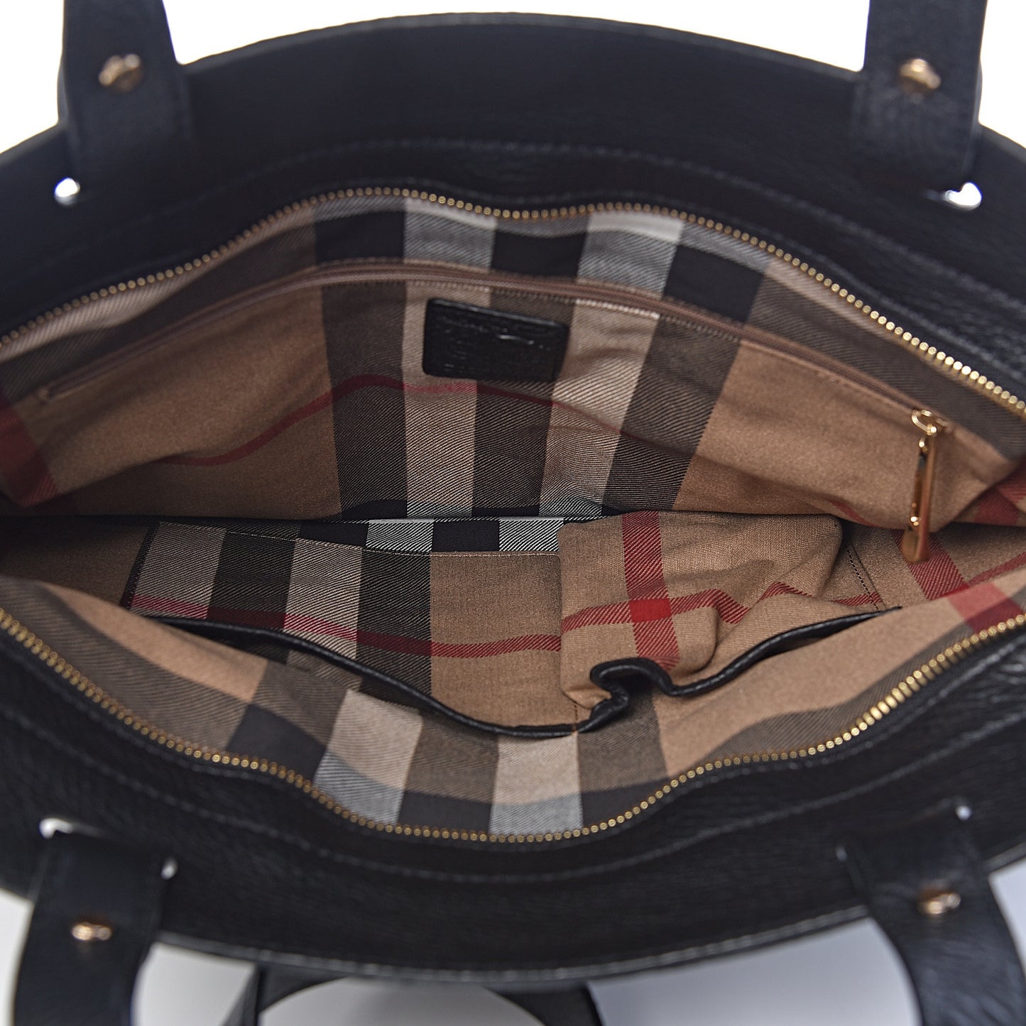 Canvas Calfskin Crest Embossed Flat Tote Black