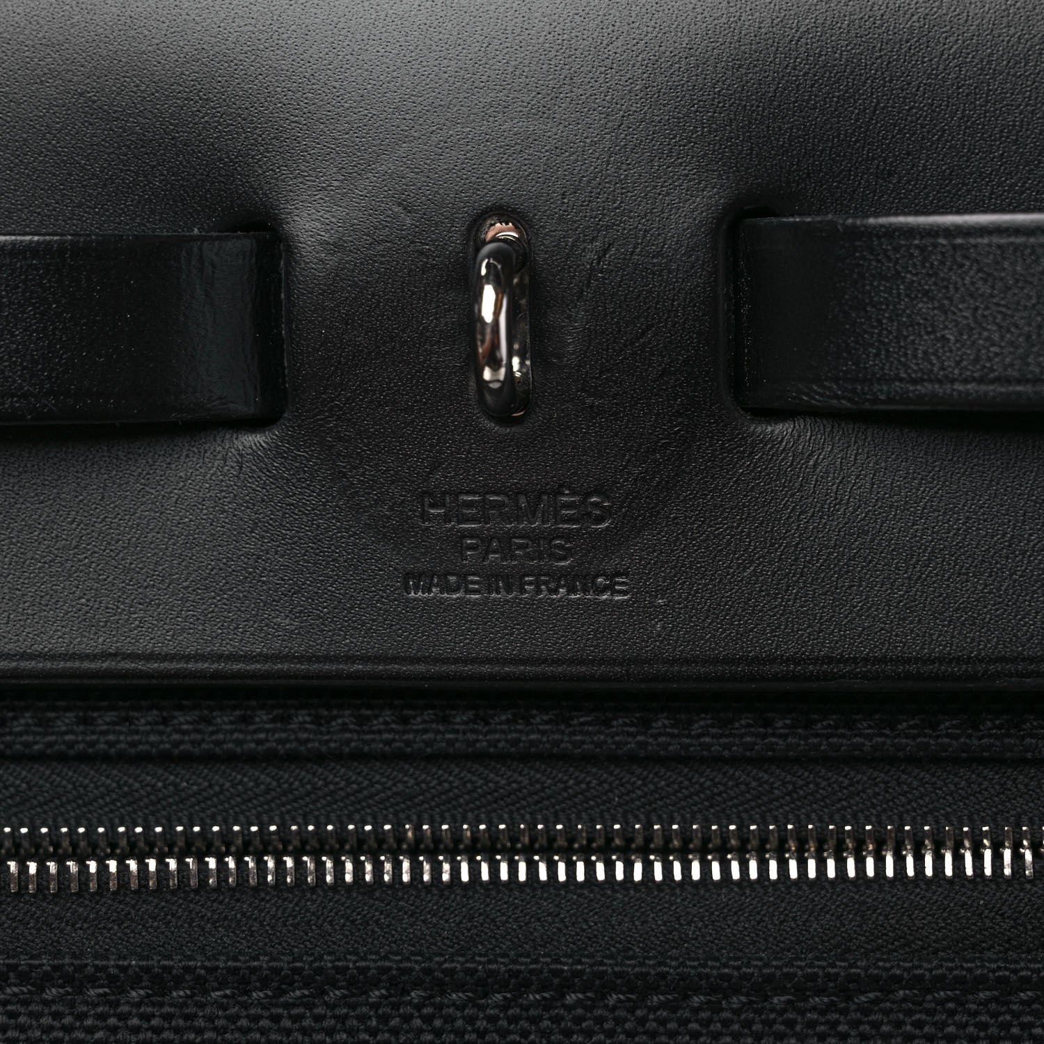 Hermes Military Toile Vache Hunter Herbag Zip PM 31 Black 6 of 8