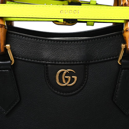 Gucci Calfskin Medium Diana Tote Bag Black Yellow Fluo 8 of 10