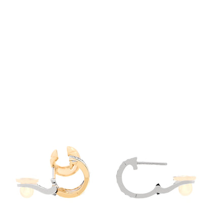 Chanel 18K Yellow White Gold Diamond Coco Crush Earrings 3 of 5
