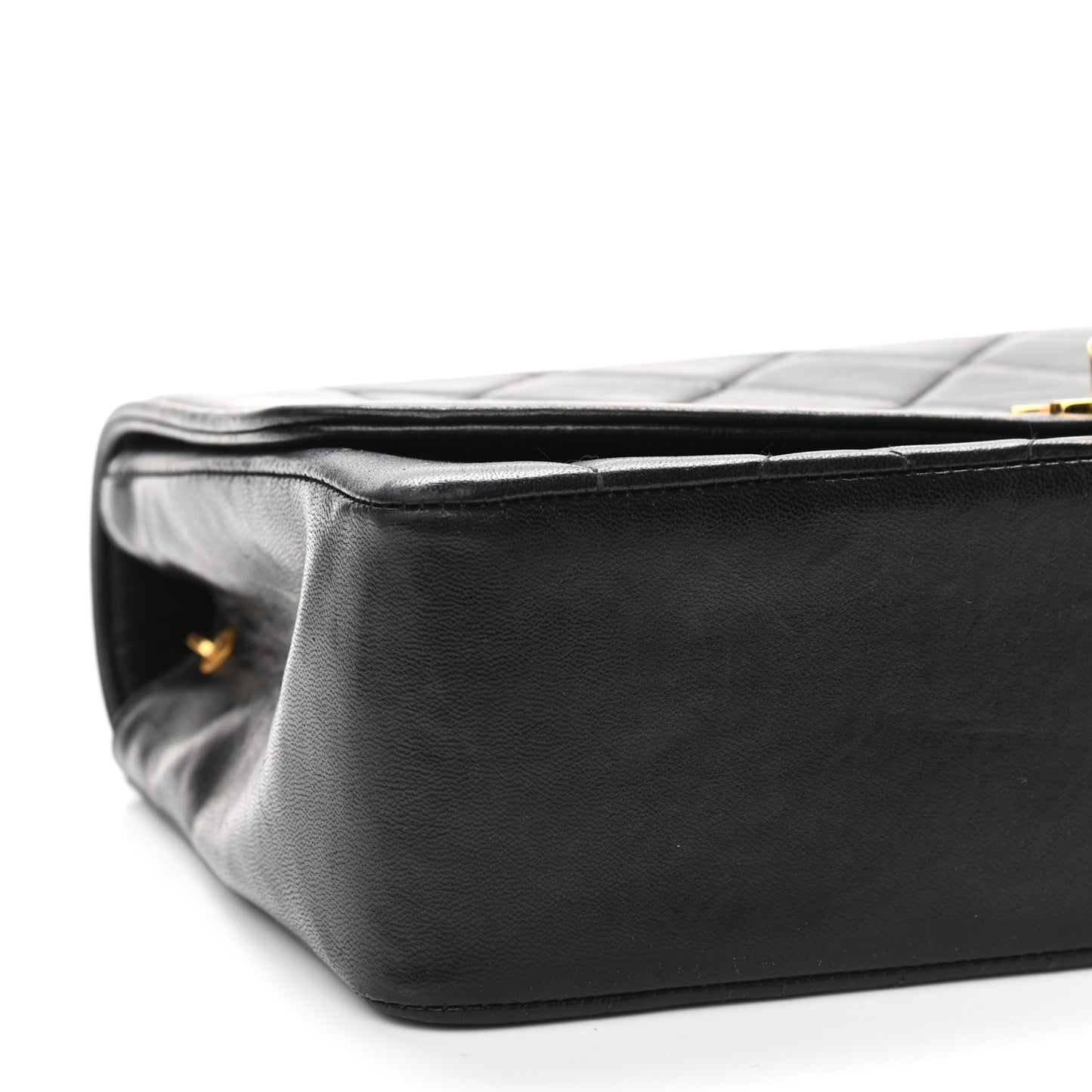 Lambskin Quilted Medium Single Flap Black