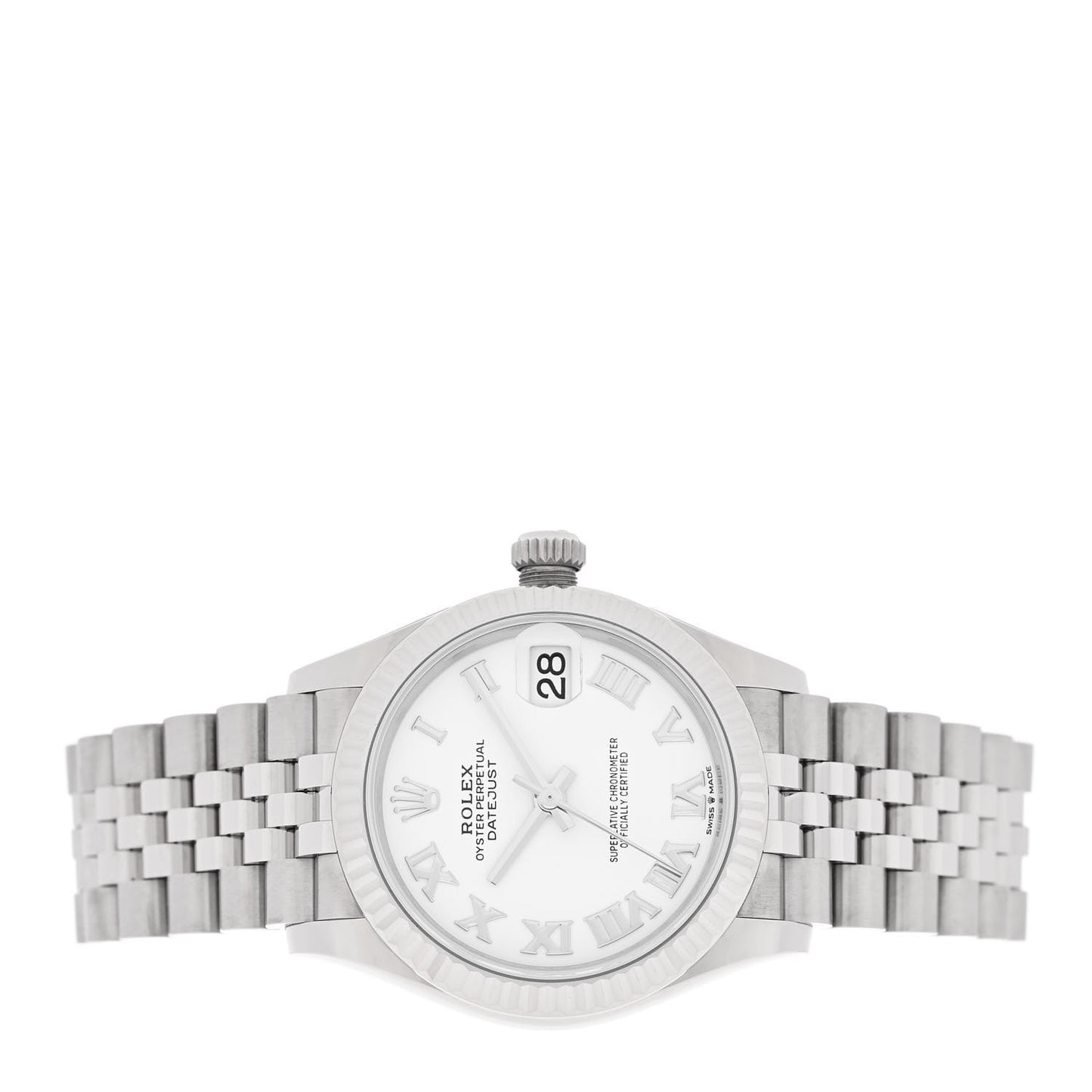 Stainless Steel 18K White Gold 31mm Oyster Perpetual Datejust Watch White Roman 278274