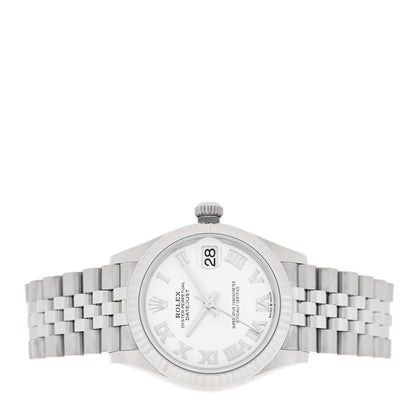 Rolex Stainless Steel 18K White Gold 31mm Oyster Perpetual Datejust Watch White Roman 278274 2 of 5