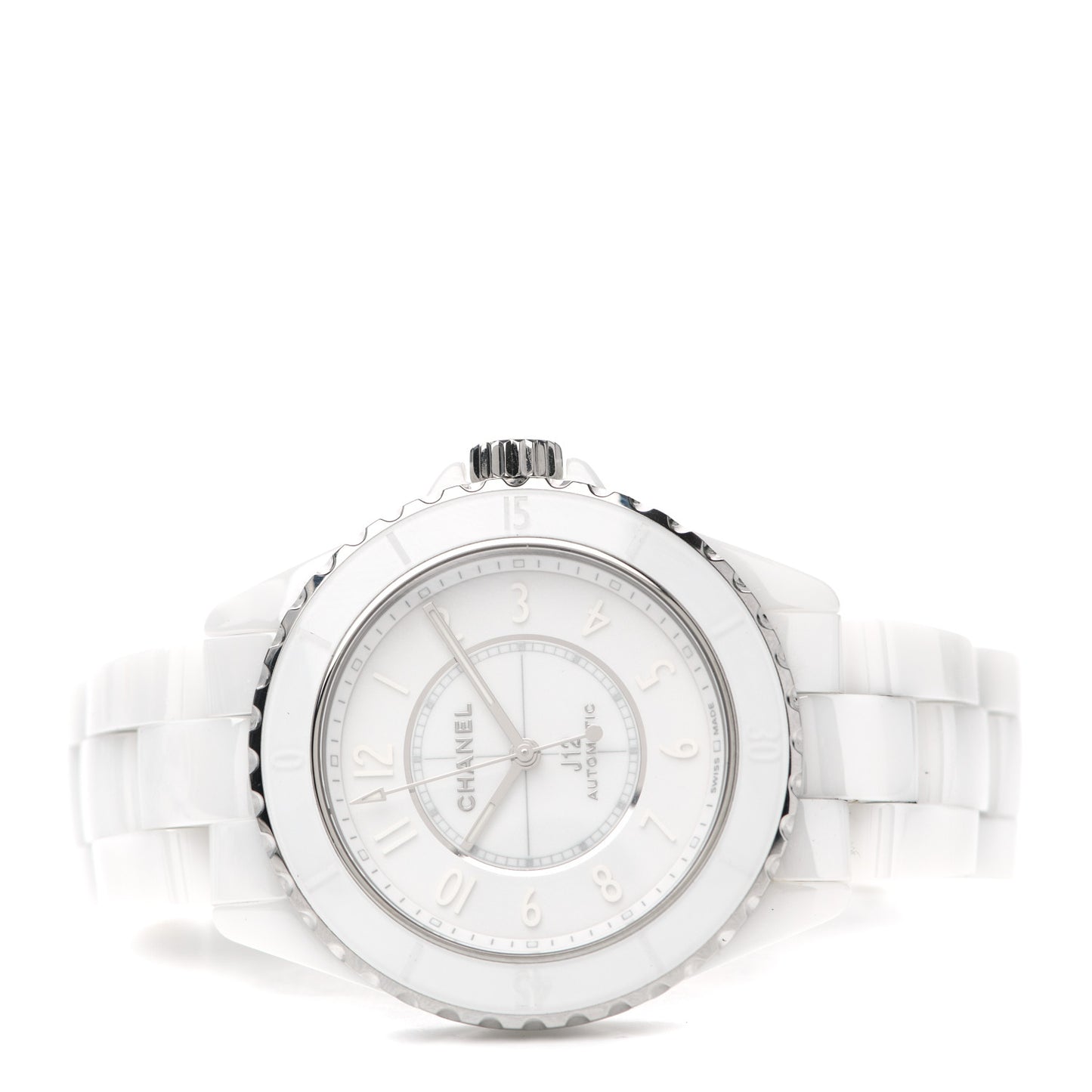 Stainless Steel Ceramic 38mm J12 Automatic Watch White