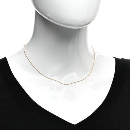 Tiffany 18K Rose Gold Beaded Chain Necklace 2 of 4