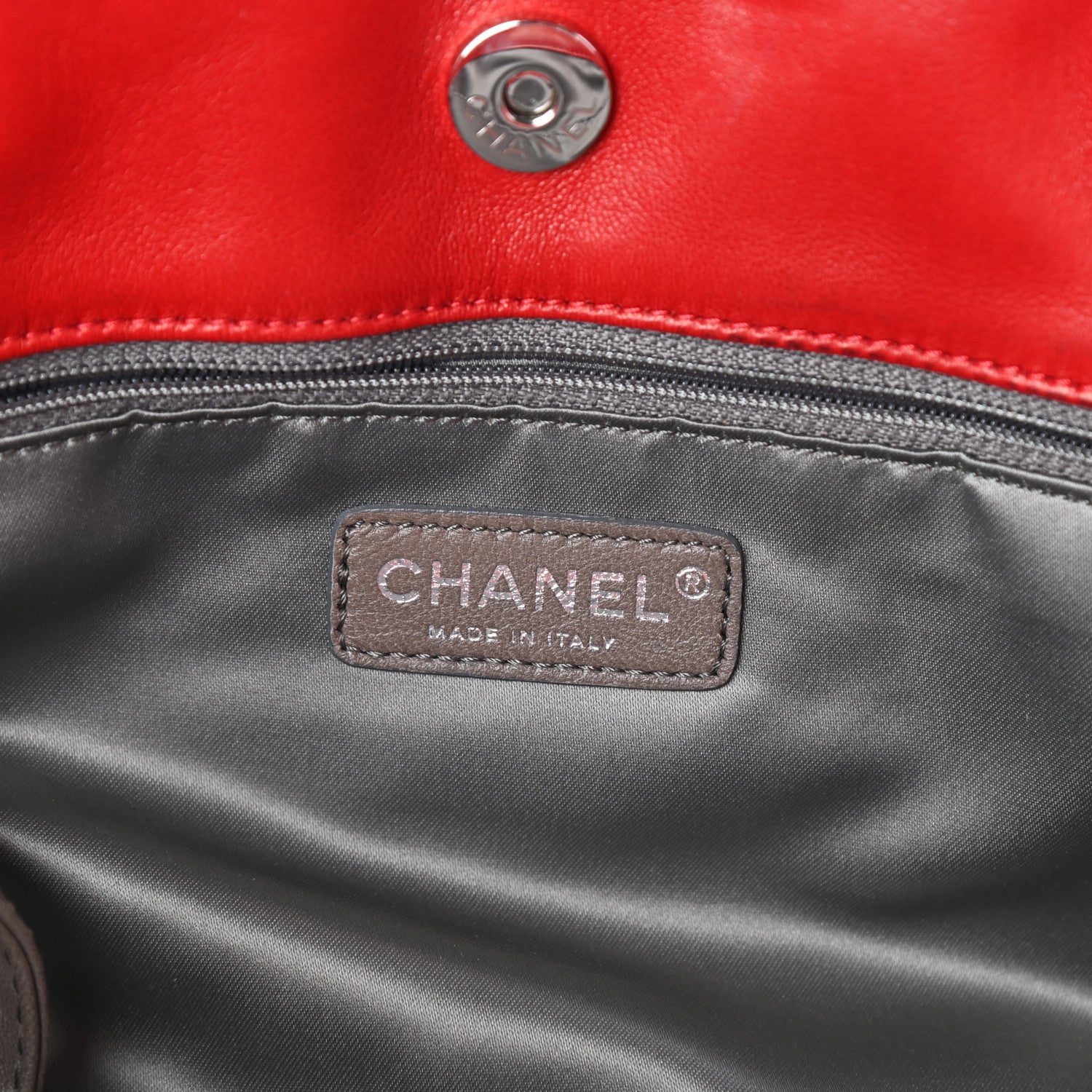 Chanel Lambskin Rock And Cabaret Chain Fringe Tote Red 7 of 11