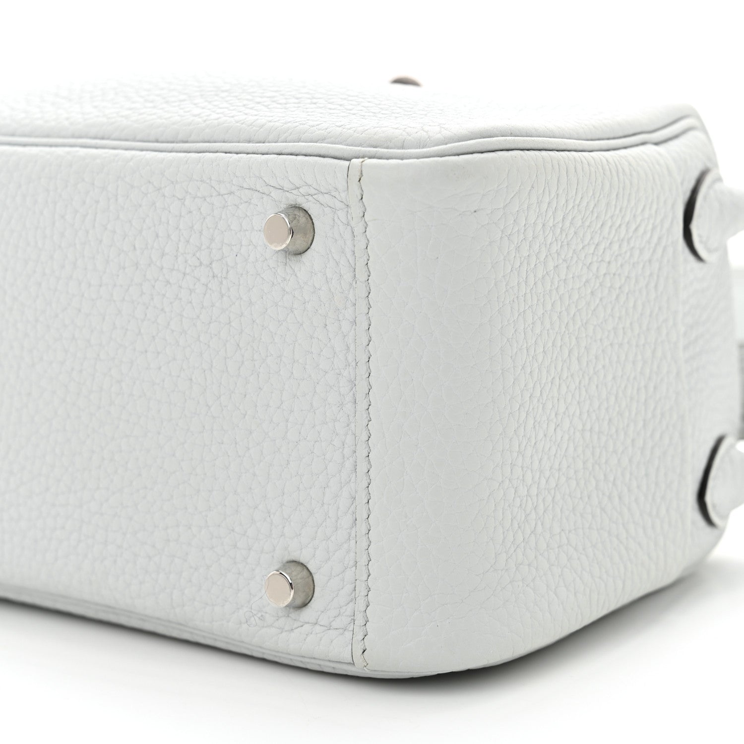 Hermes Taurillon Clemence Mini Lindy 20 Bleu Pale 10 of 11