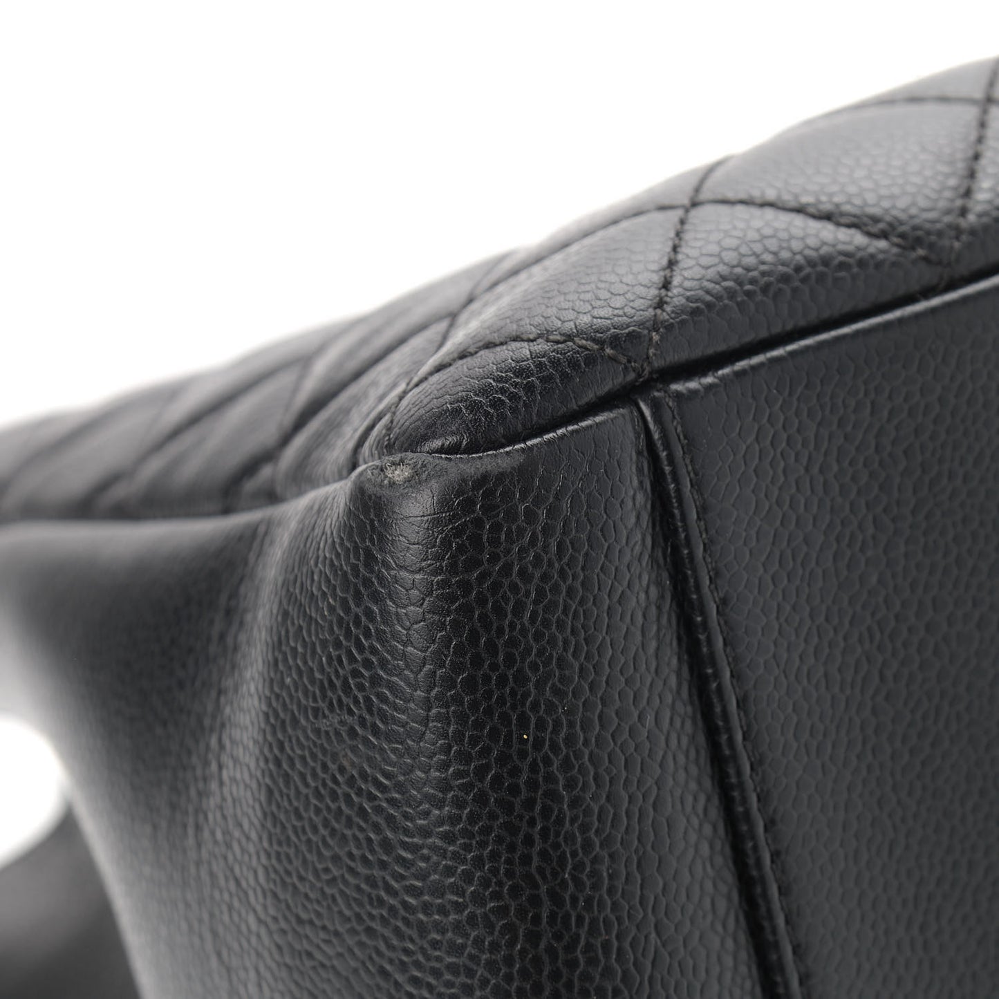 Caviar Quilted Grand Shopping Tote GST Black