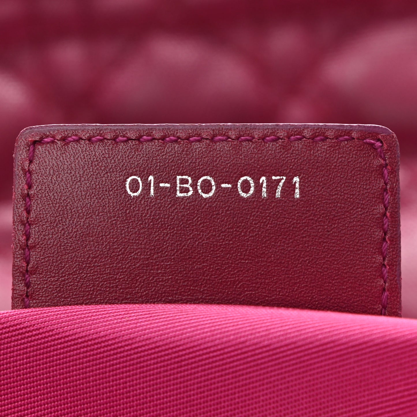 Coated Canvas Cannage Small Panarea Tote Fuchsia