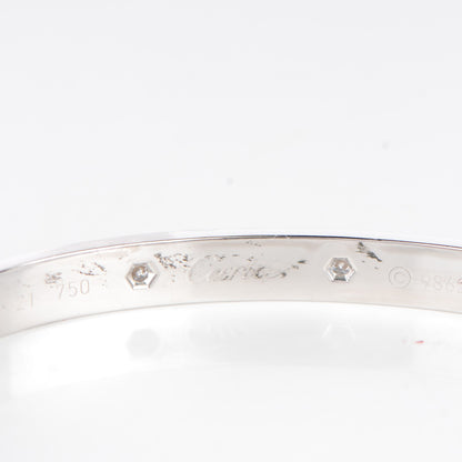 Cartier 18K White Gold 10 Diamond LOVE Bracelet 21 4 of 9