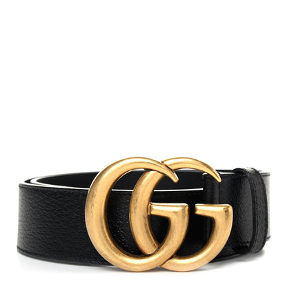 Gucci Textured Dollar Calfskin Double G 40mm Belt 70 28 Black 1 of 4