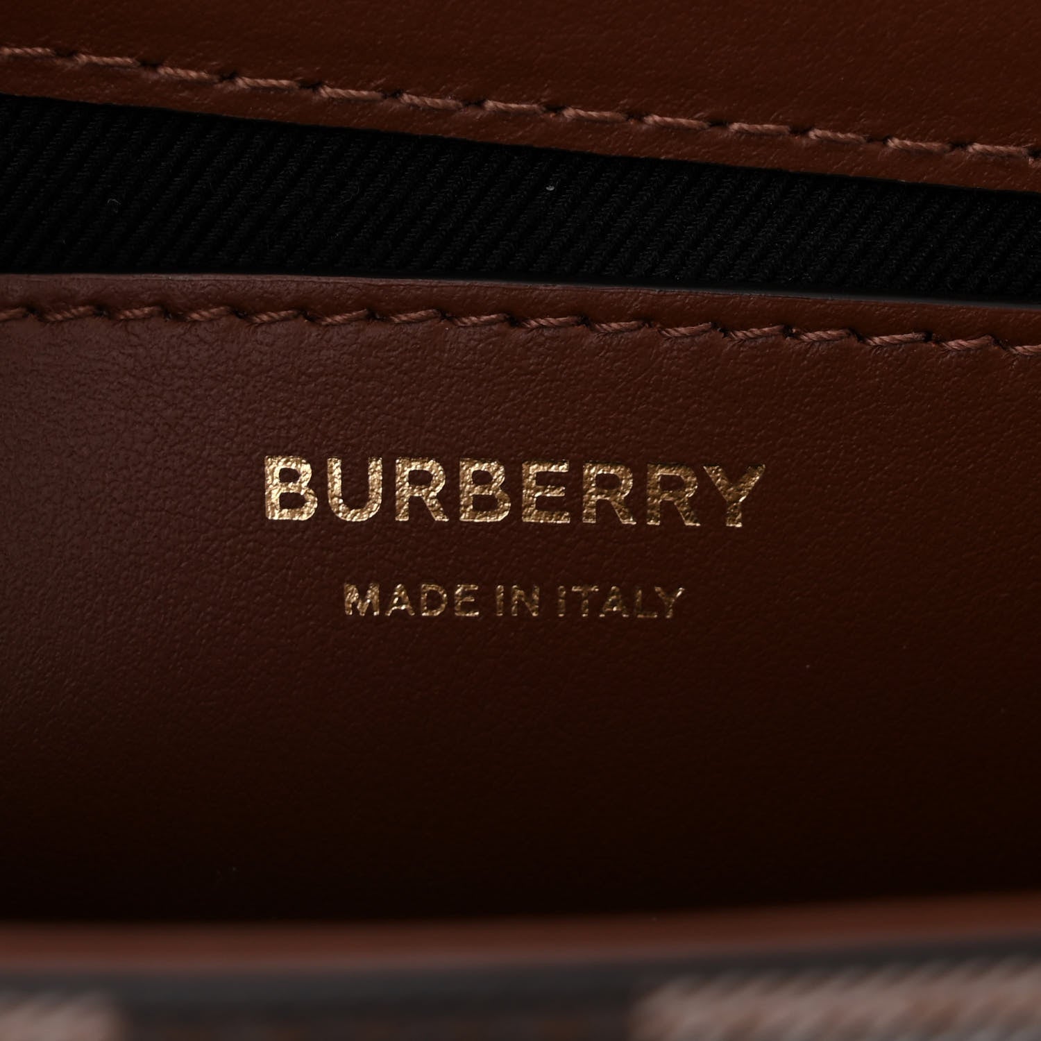 Burberry Calfskin Giant Check E-Canvas Note Crossbody Bag Dark Birch Brown 6 of 11