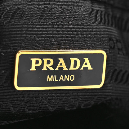 Prada Saffiano Tessuto Nylon Mini Bucket Crossbody Bag Black 5 of 7