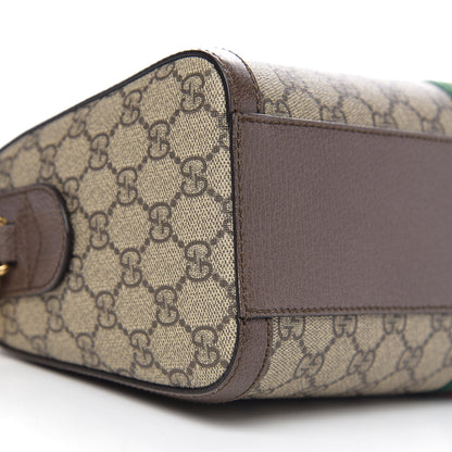 Gucci GG Supreme Monogram Web Medium Ophidia Boston Brown 9 of 10