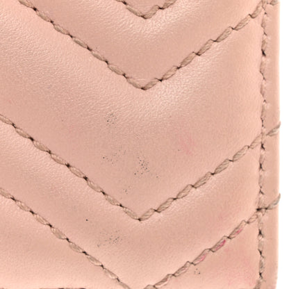 Gucci Calfskin Matelasse GG Marmont Card Holder Perfect Pink 9 of 10