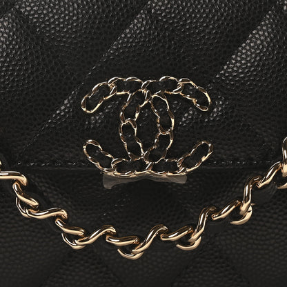 Chanel Caviar Quilted Chain Match Top Handle Phone Holder With Chain Black 8 of 11