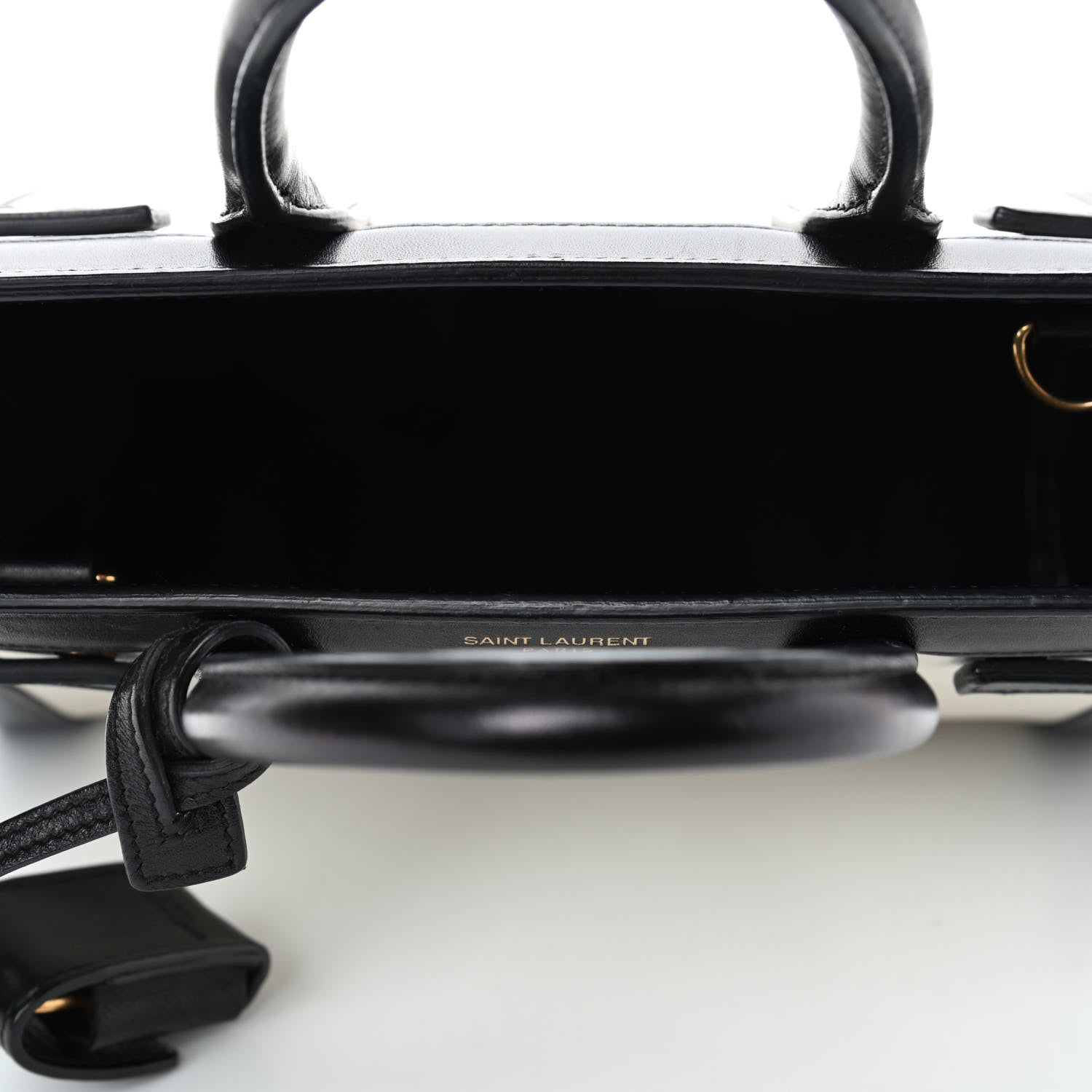 Saint Laurent Calfskin Bi-Color Nano Sac De Jour Porcellana Black 4 of 8
