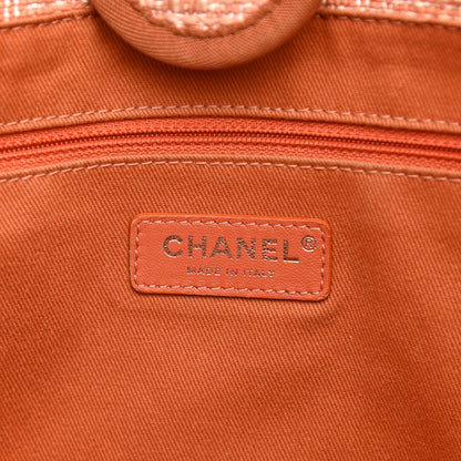Chanel Lurex Boucle Small Deauville Tote Light Orange 6 of 11