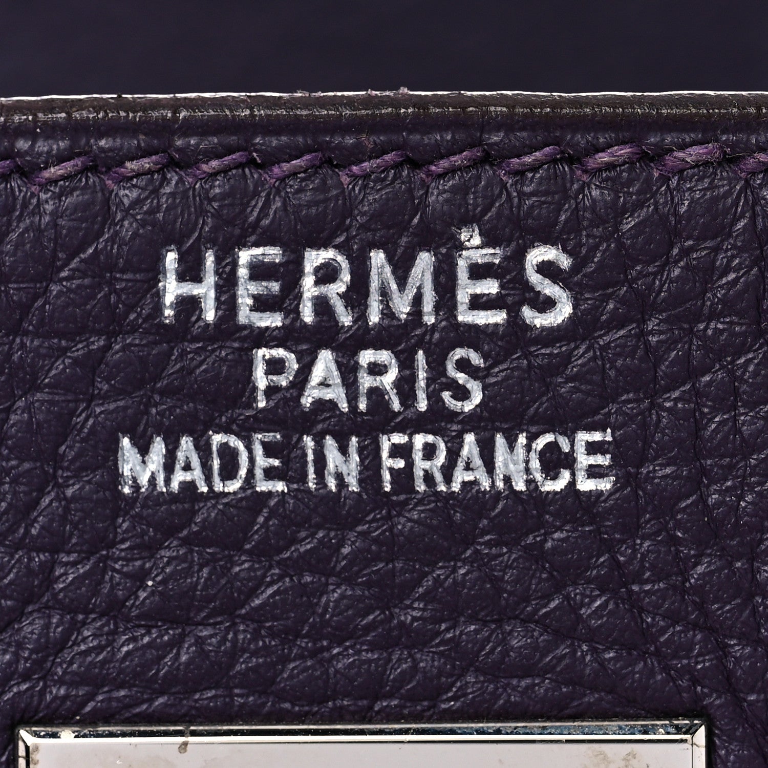 Hermes Taurillon Clemence Birkin 40 Raisin 22 of 46