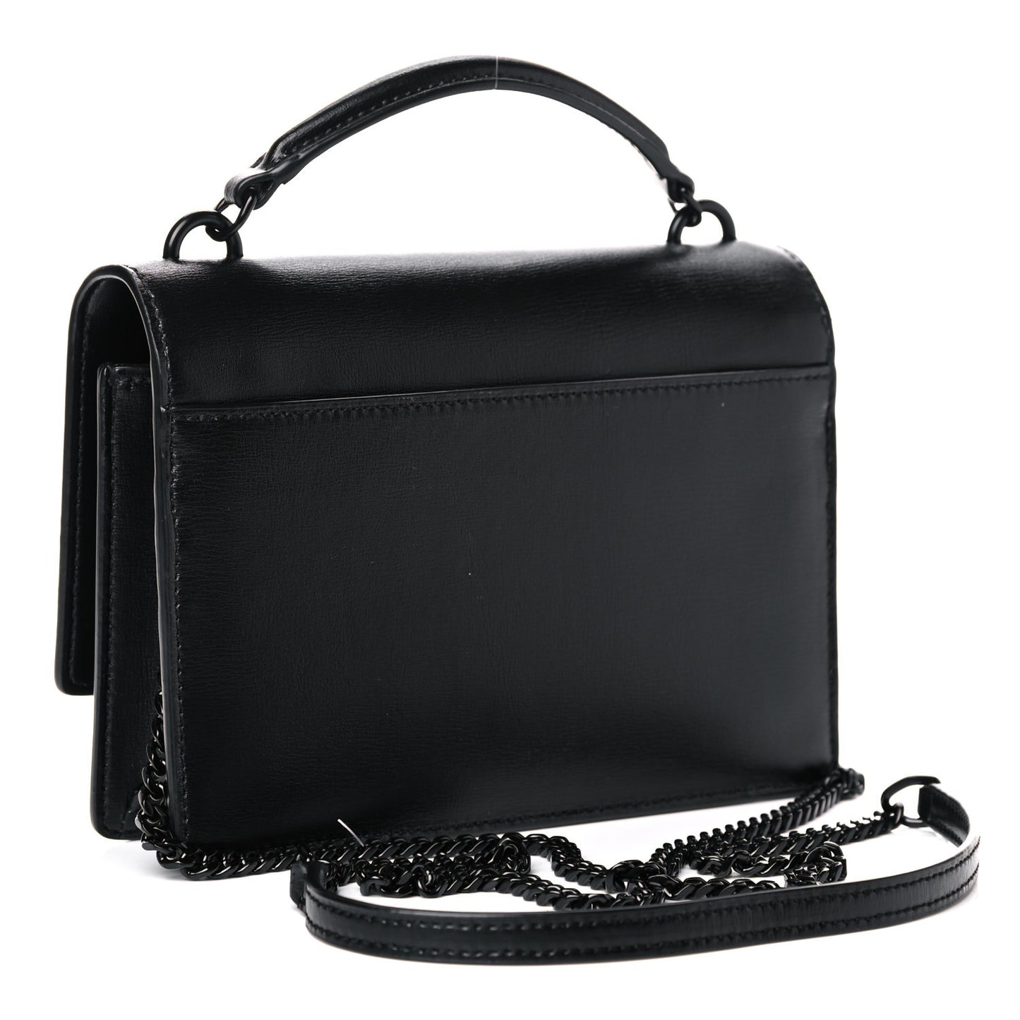 Calfskin Monogram Sunset Chain Wallet Black