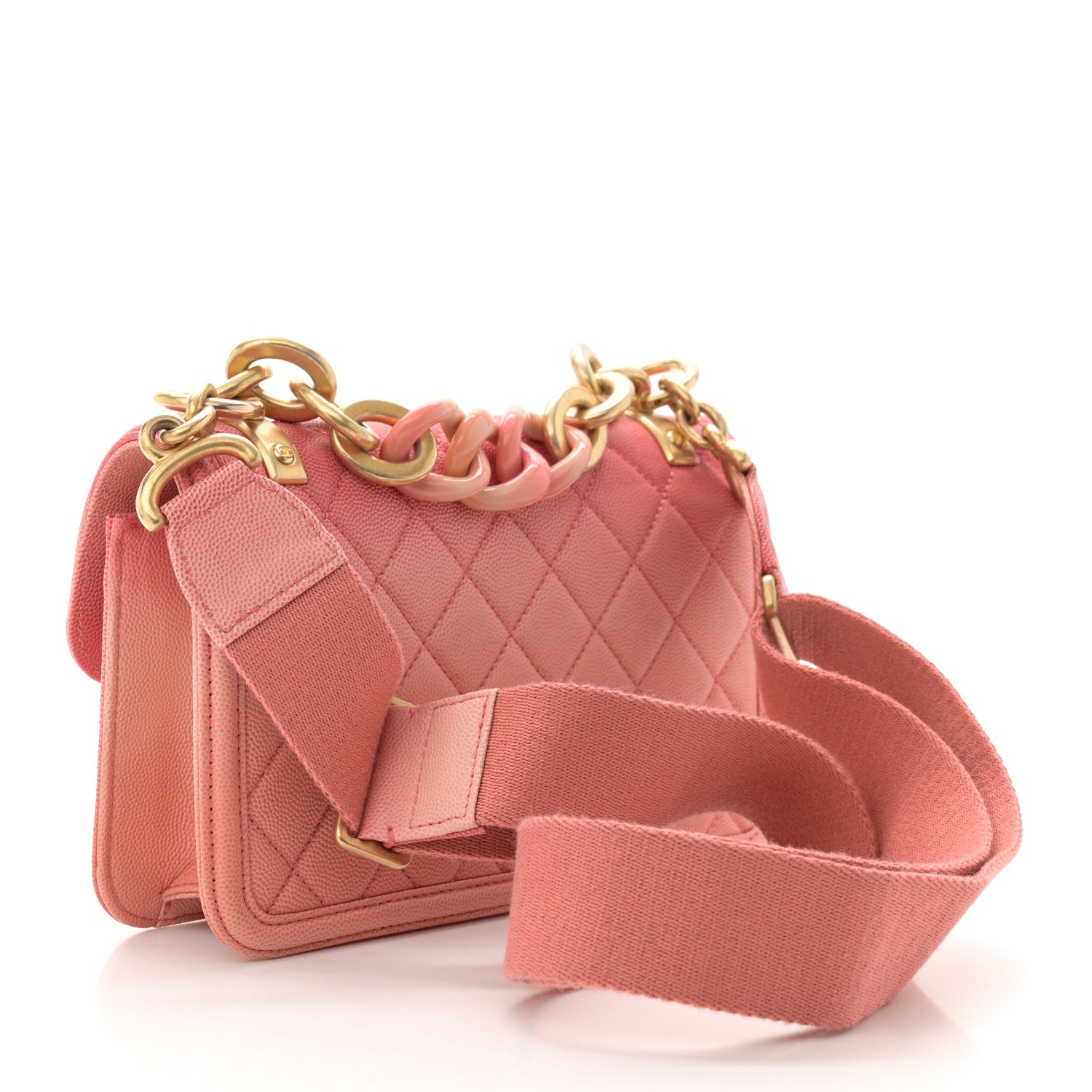 Chanel Caviar Quilted Small Sunset On The Sea Flap Coral 3 of 10