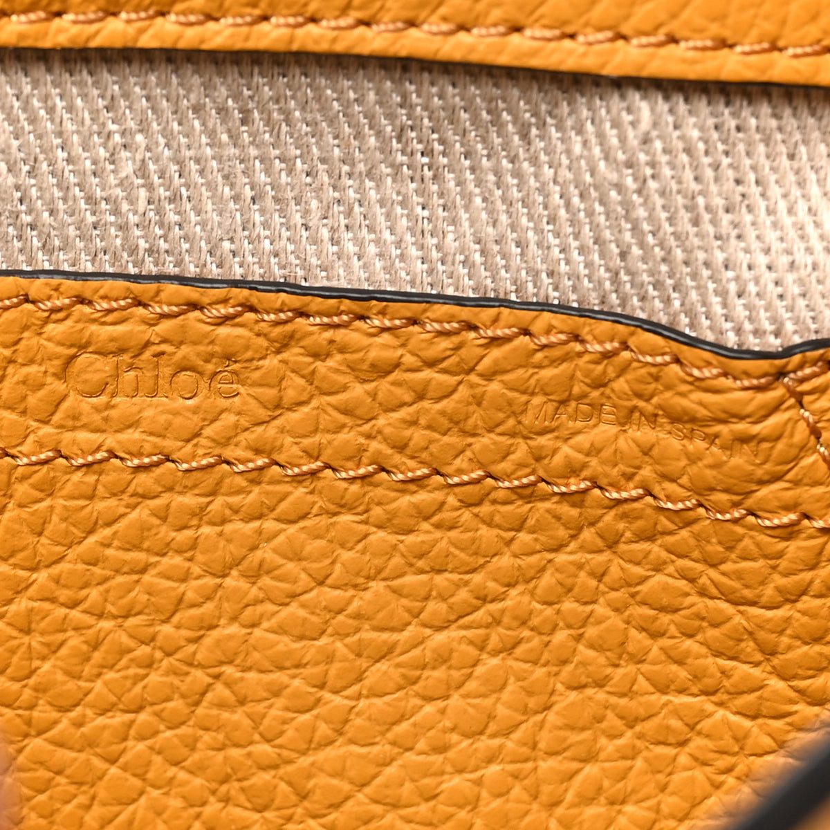 Grained Calfskin Small Marcie Saddle Bag Sunflower