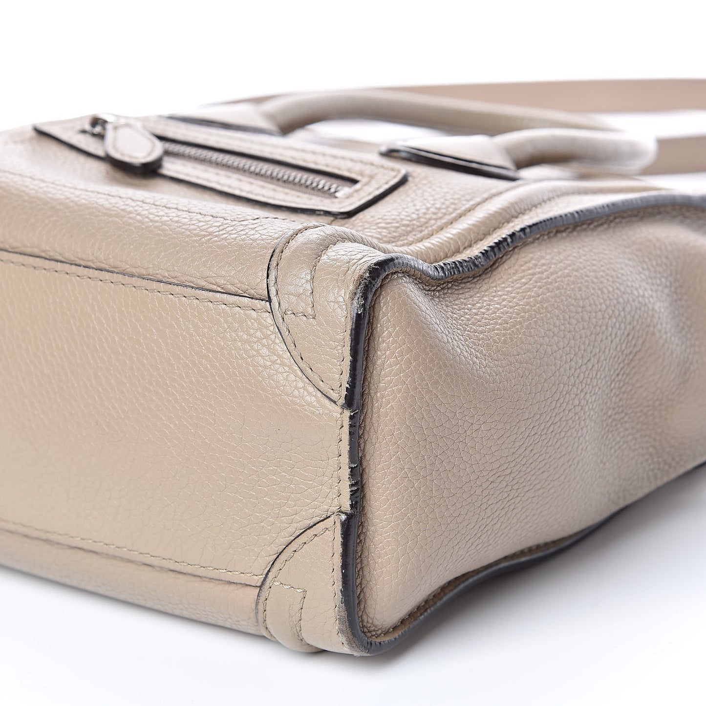 Drummed Calfskin Nano Luggage Dune