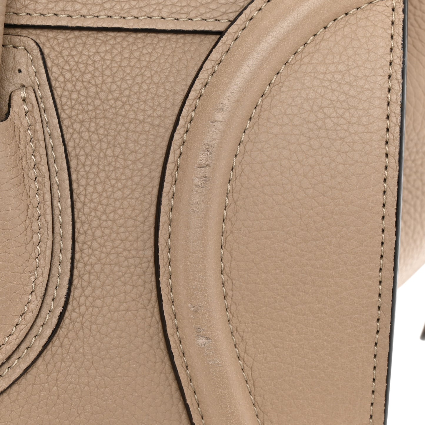 Drummed Calfskin Mini Luggage Dune