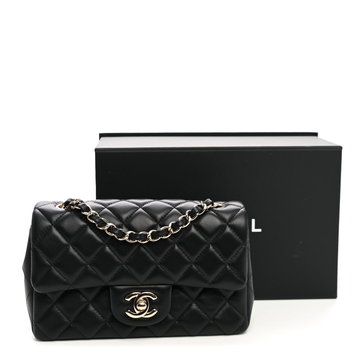 Chanel Lambskin Quilted Mini Rectangular Flap Black 11 of 11
