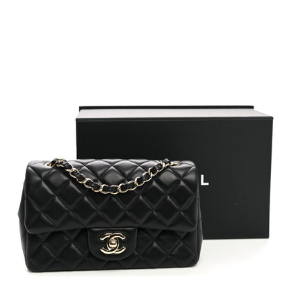 Chanel Lambskin Quilted Mini Rectangular Flap Black 11 of 11