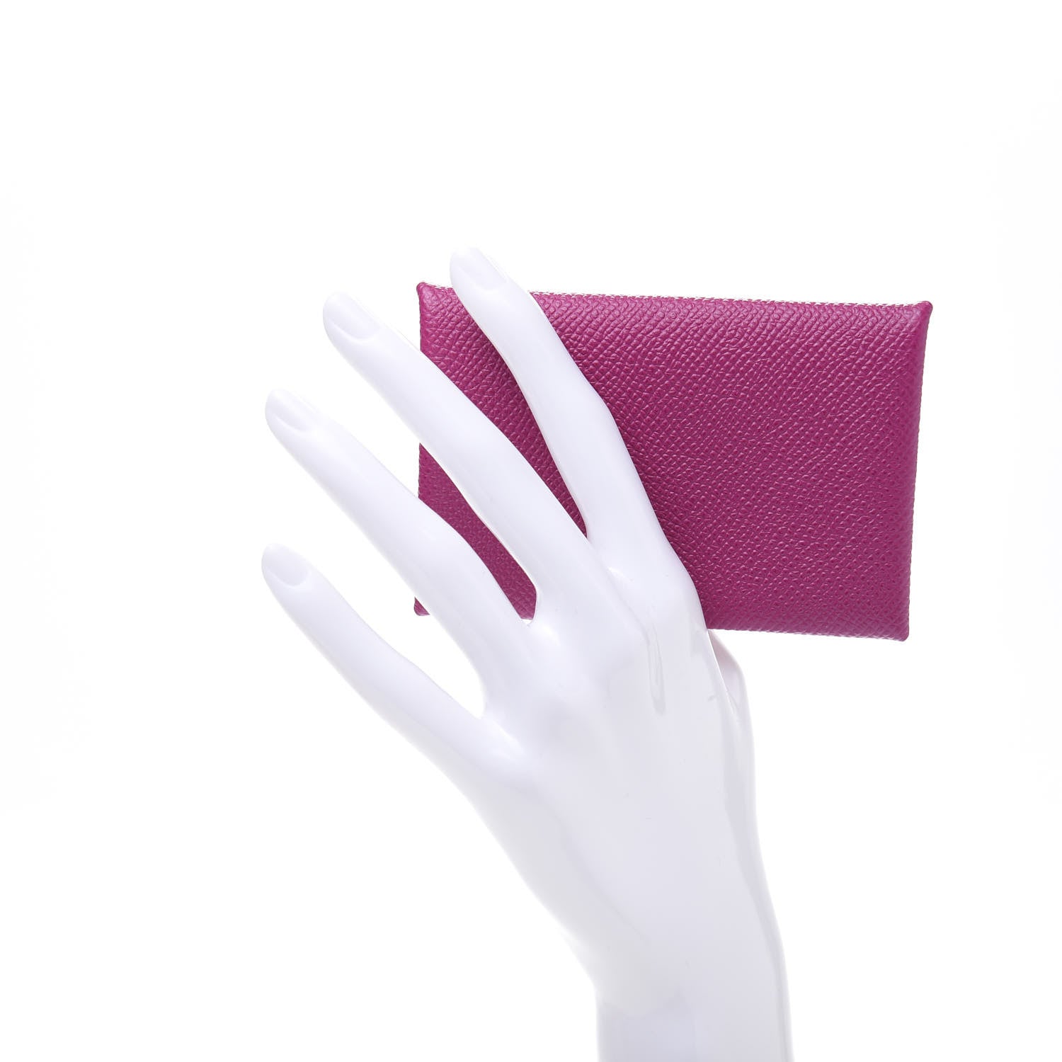 Hermes Epsom Calvi Card Case Rose Pourpre 2 of 10