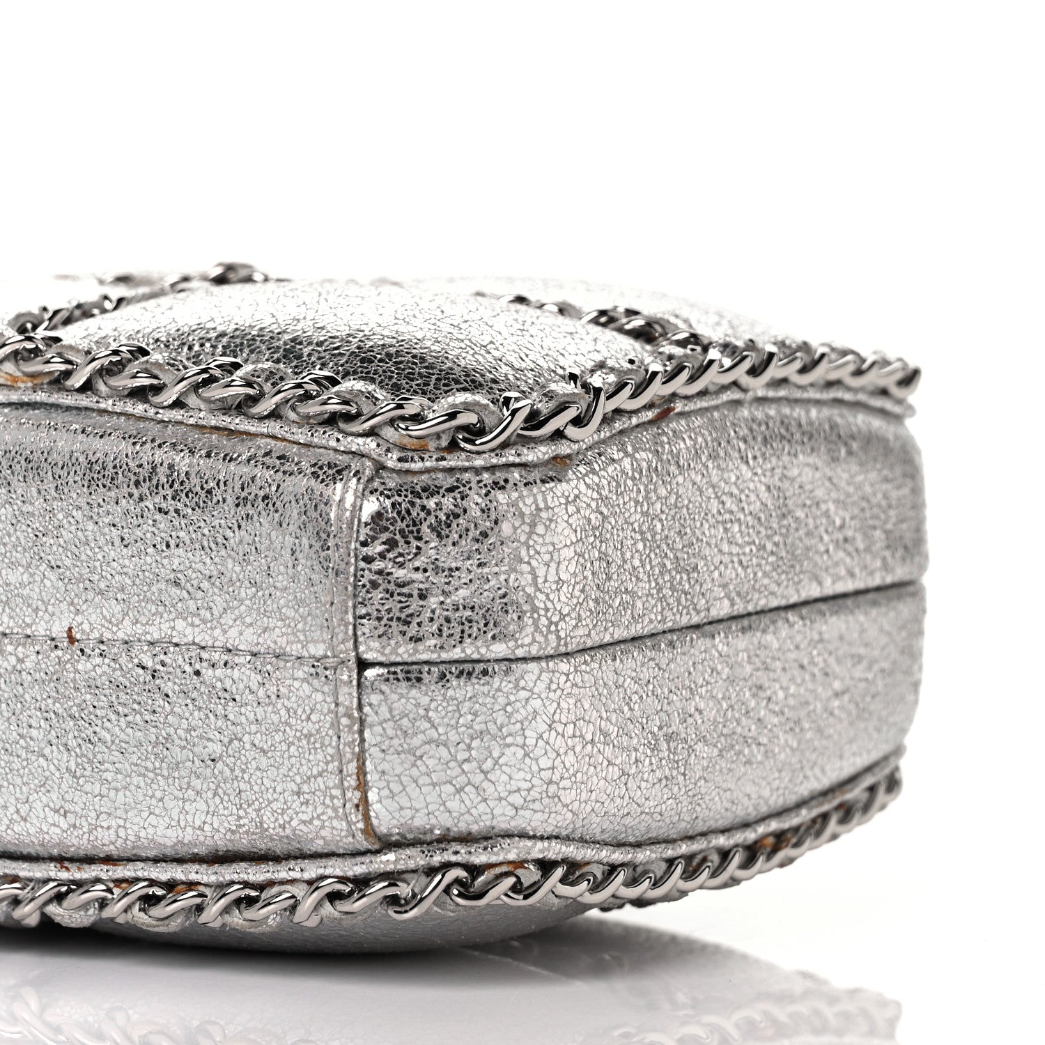 Chanel Metallic Lambskin Minaudiere Clutch Silver 8 of 10
