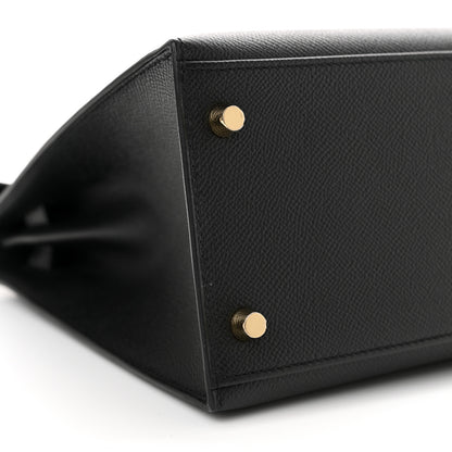 Hermes Madame Calfskin Kelly Sellier 28 Black 9 of 13