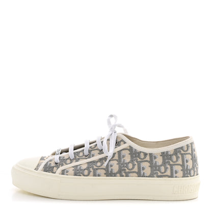 Christian Dior Canvas Oblique Walk'N'Dior Low Top Sneakers 41 Grey Stone 1 of 10
