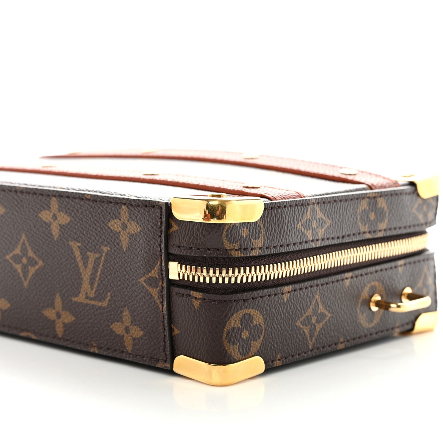 X NBA Grained Calfskin Monogram Handle Trunk Brown